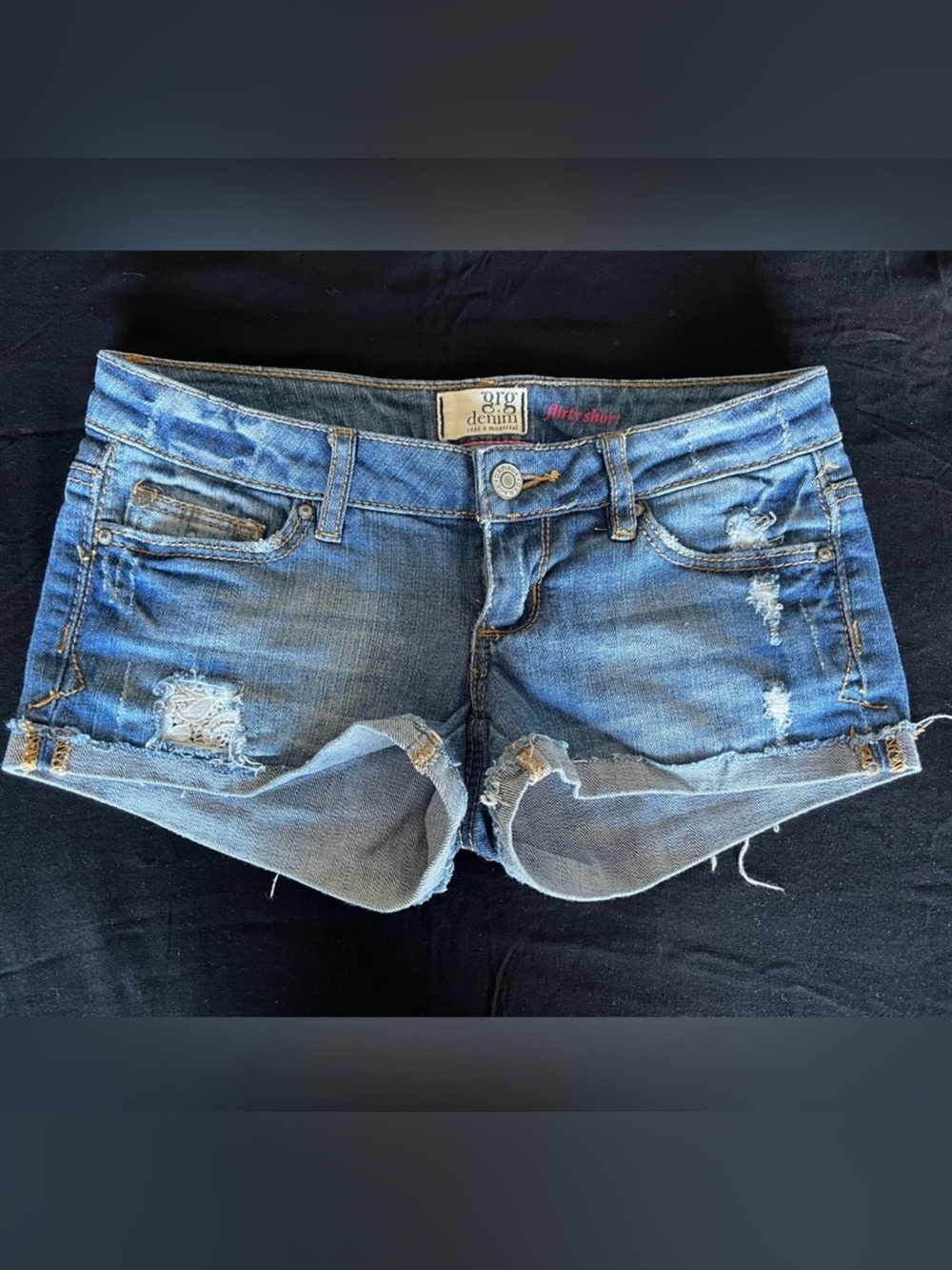 50%off🎊 GRG Distressed Blue Denim Cotton Shorts
